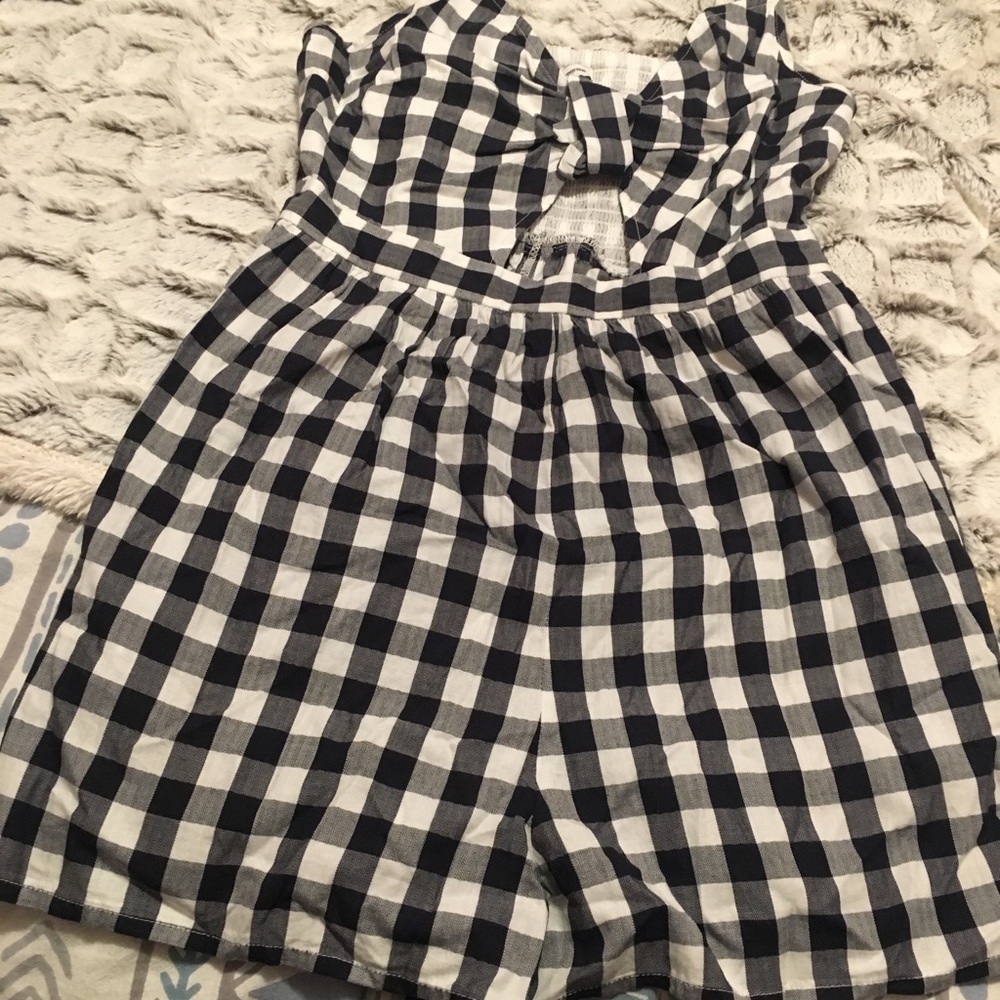 plaid romper